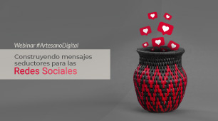 Imagen promocional webinar: Construyendo mensajes seductores para las redes sociales acompañada de un werregue 