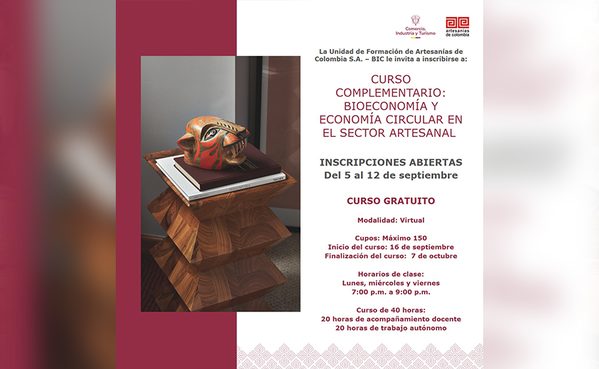 Curso complementario Bioeconomía y economía Circular en el sector Artesanal