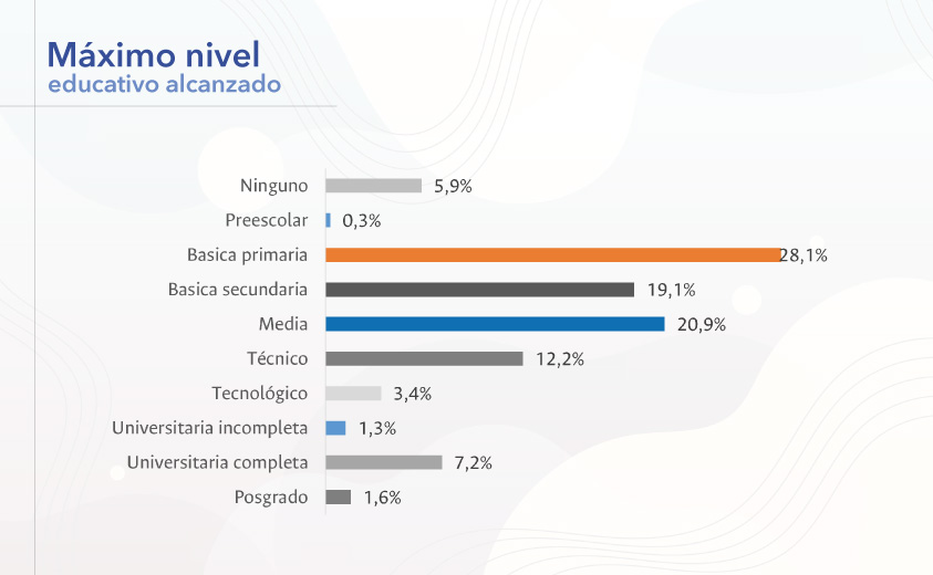 Nivel educativo, maestros artesanos colombianos